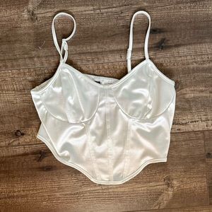 Shein satin feel crop top